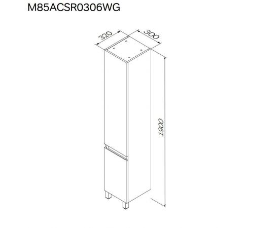 Шкаф-колонна AM.PM X-Joy M85ACSR0306WG напольный правый 30 см двери белый глянец_, изображение 8