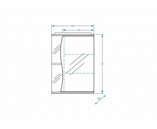 Зеркало-шкаф Stella Polar Верея 50/С правое_, изображение 3