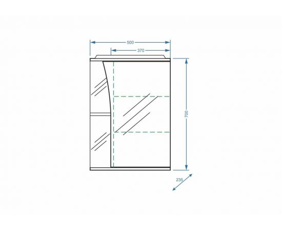 Зеркало-шкаф Stella Polar Винчи 50/С правое_, изображение 4