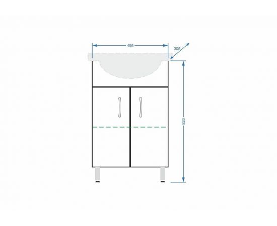 Тумба Stella Polar Концепт 55 ЭКО с раковиной Уют 55_, изображение 4