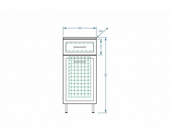 Комод Stella Polar Концепт 36 1 ящик с корзиной_, изображение 5