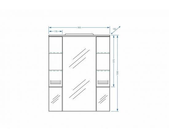 Зеркало-шкаф Stella Polar Фиора 80/С_, изображение 5