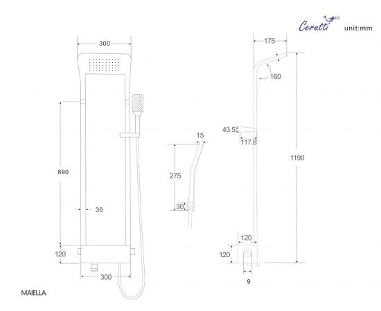 Панель душевая Cerutti SPA MAIELLA W CT8984_, изображение 11