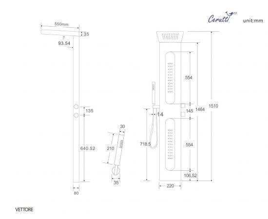 Панель душевая Cerutti SPA VETTORE B CT8993_, изображение 9