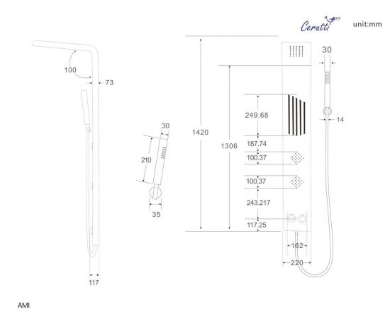 Панель душевая Cerutti SPA AMI B CT8994_, изображение 8