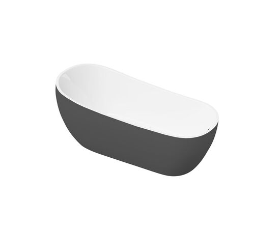 Ванна отдельностоящая Grossman Galaxy GR-1403MB 170х75х72 цвет черный-белый матовый_