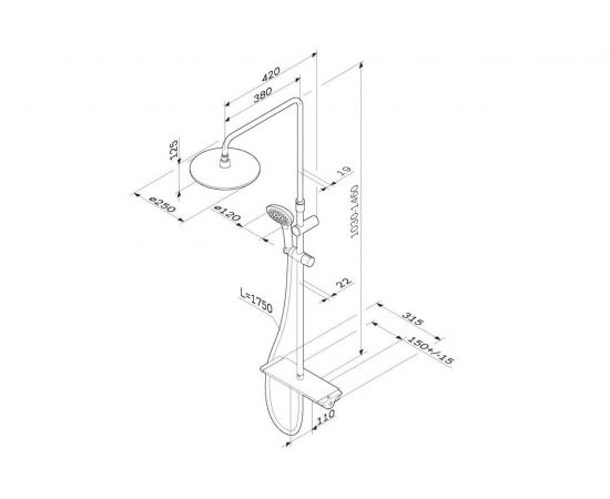 Душевая система Am.Pm Spirit V2.0 F0770A400_, изображение 2