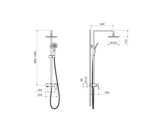 Душевая система Aquatek AQ2140CR Бетта_, изображение 2