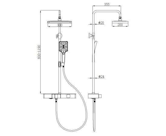 Душевая стойка beWash BV0MMSS6151 со смесителем цвет хром_, изображение 2