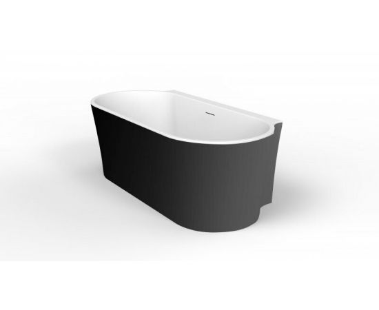Акриловая ванна BelBagno BB409-1700-800-W/NM Белая матовая внутри черная матовая снаружи_, изображение 2