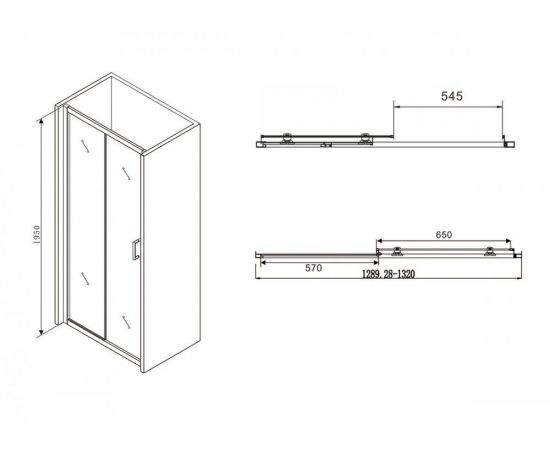 Душевая дверь ABBER Schwarzer Diamant AG30130B_, изображение 5