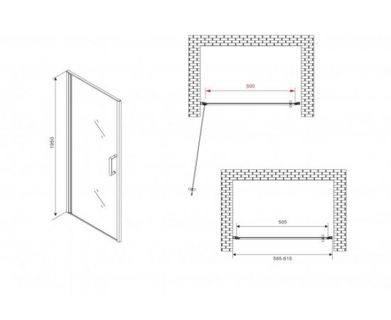 Душевая дверь Abber Sonnenstrand AG04060_, изображение 4