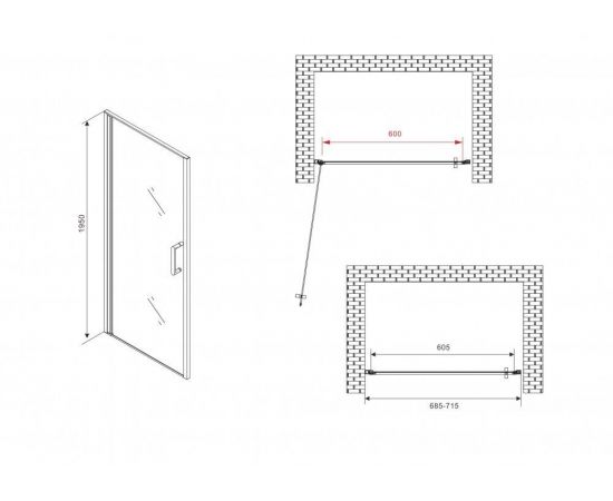 Душевая дверь Abber Sonnenstrand AG04070_, изображение 4