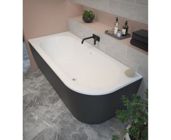 Акриловая ванна CEZARES SLIM CORNER-180-80-60-L-NERO-SET_, изображение 4