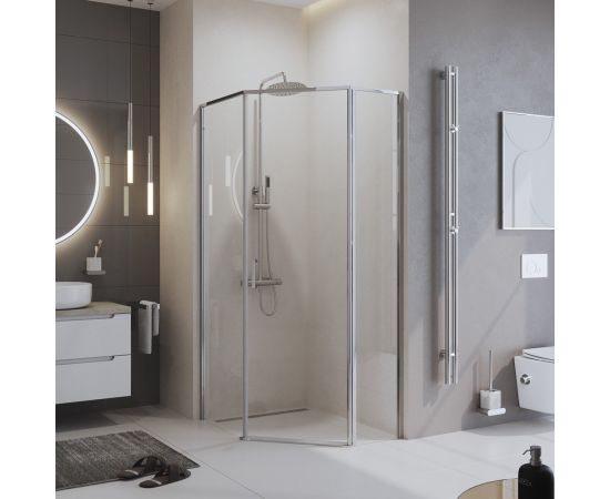 Душевой уголок BelBagno UNO-195-PH-1-100/80-C-Cr_