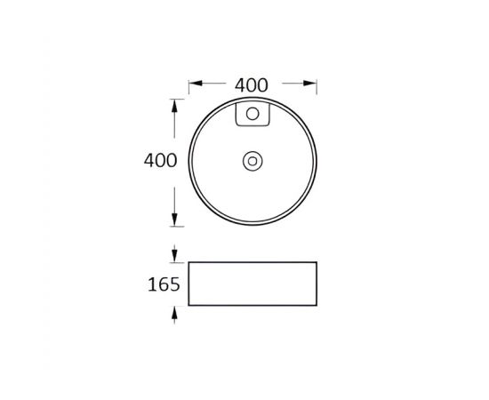 Раковина накладная для установки на столешницу Aquatek AQ5118-MW 400х400х165_, изображение 2