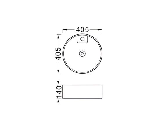 Раковина накладная для установки на столешницу Aquatek ЕВРОПА AQ5212-MB 405х405х140_, изображение 2