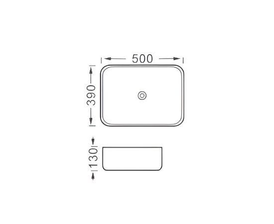 Раковина накладная для установки на столешницу Aquatek ВЕГА  AQ5515-MG 500х390х130_, изображение 2