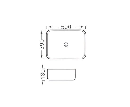 Раковина накладная для установки на столешницу Aquatek ВЕГА AQ5515-MW 500х390х130_, изображение 2