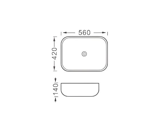 Раковина накладная для установки на столешницу Aquatek AQ5526-MB 560х420х140_, изображение 2