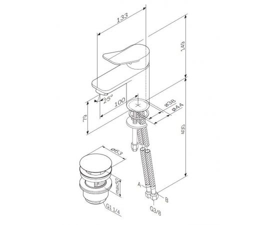 Смеситель для раковины AM.PM X-Joy F85A82100_, изображение 8