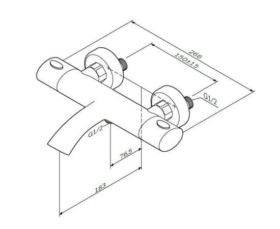 Смеситель для ванны и душа AM.PM Sense F7550064_, изображение 3