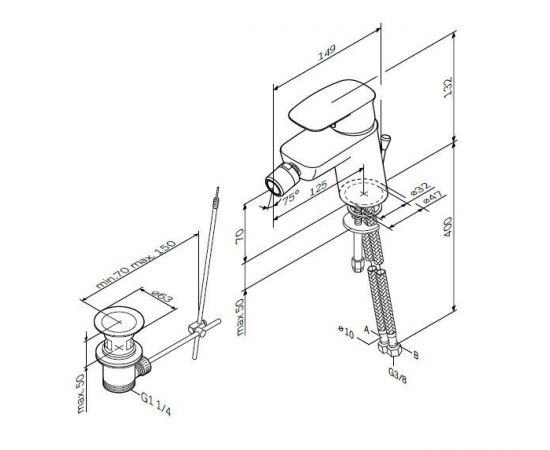 Смеситель для биде AM.PM Spirit V2.1 F71A83100_, изображение 2