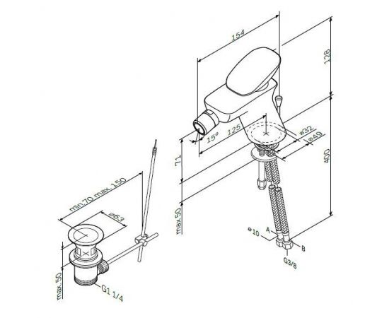 Смеситель для биде AM.PM Spirit V2.0 F70A83100_, изображение 2