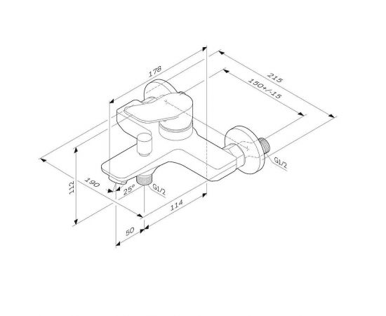 Смеситель для ванны и душа AM.PM X-Joy F85A10022_, изображение 8