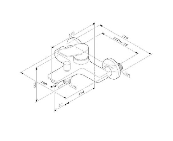 Смеситель для ванны и душа AM.PM X-Joy F85A10033_, изображение 9