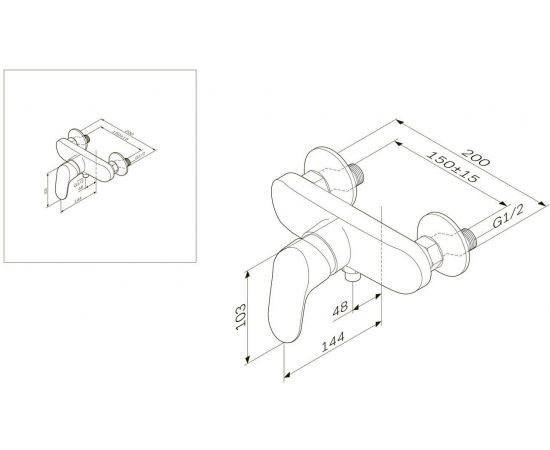 Смеситель для душа AM.PM Like F8020016_, изображение 2