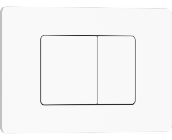 Клавиша смыва 246 х 165 мм Iberica Blanca INOX-C белый матовый нержавеющая сталь_