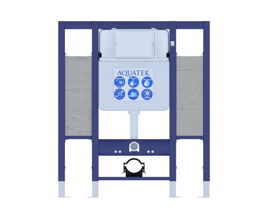 Инсталляция для подвесного унитаза для лиц с ограниченными возможностями (для установки поручней и опор) Aquatek INS-0000015 1130х950х100 мм_