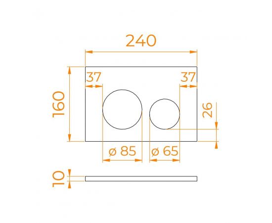 Кнопка слива RGW SWH-07W_, изображение 2