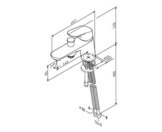 Смеситель для ванны и душа AM.PM Like F8010232_, изображение 3