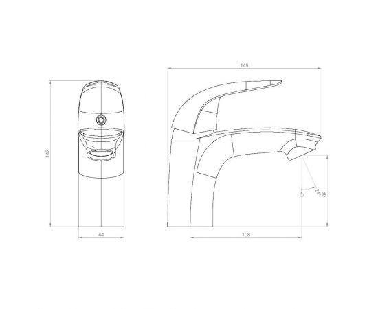 Смеситель для раковины Damixa Eclipse 310210001_, изображение 9