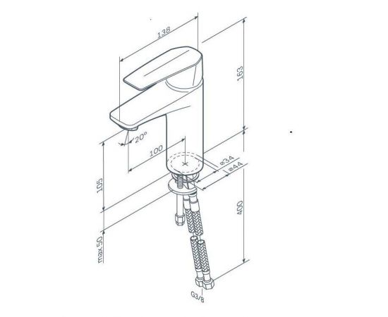 Смеситель для раковины AM.PM Gem F90A02100_, изображение 8