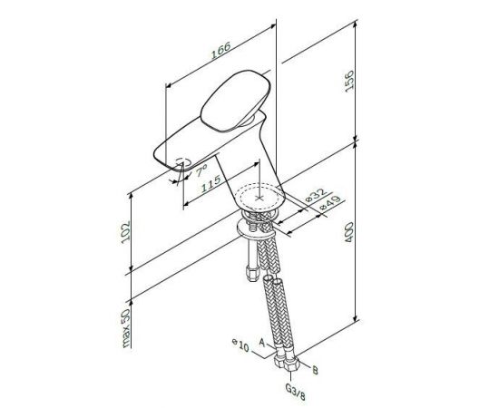 Смеситель для раковины AM.PM Spirit V2.0 F70A02100_, изображение 2