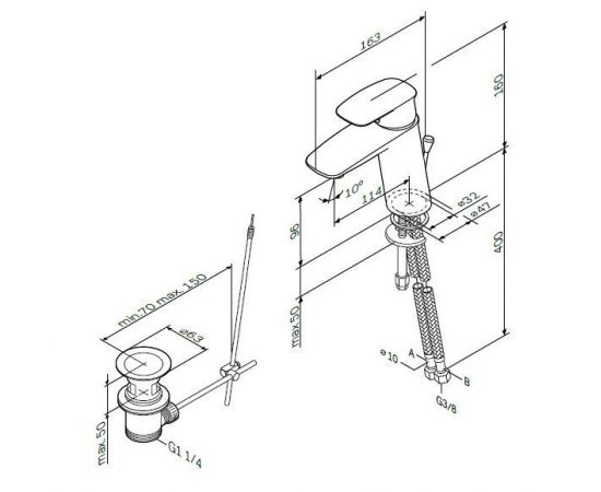 Смеситель для раковины AM.PM Spirit V2.1 F71A82100_, изображение 2