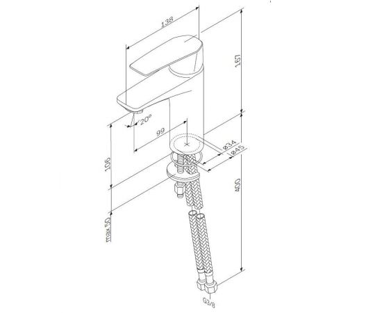 Смеситель для раковины AM.PM Gem F90A02122_, изображение 3