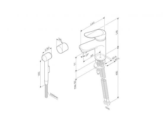 Смеситель для раковины AM.PM Sunny F85C03000_, изображение 8