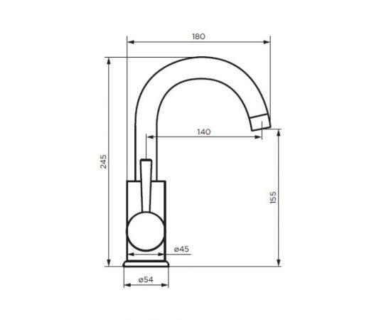 Смеситель для раковины Dorff Logic SS D3002101SS_, изображение 2