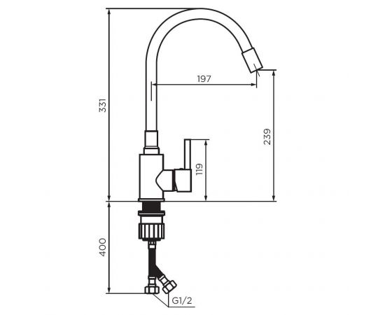 Смеситель для кухни Dorff Logic D3007622_, изображение 8