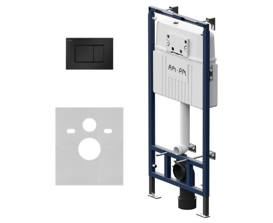 Инсталляция AM.PM MasterFit I012710.0238 для подвесного унитаза с клавишей ProC S матовый черный_