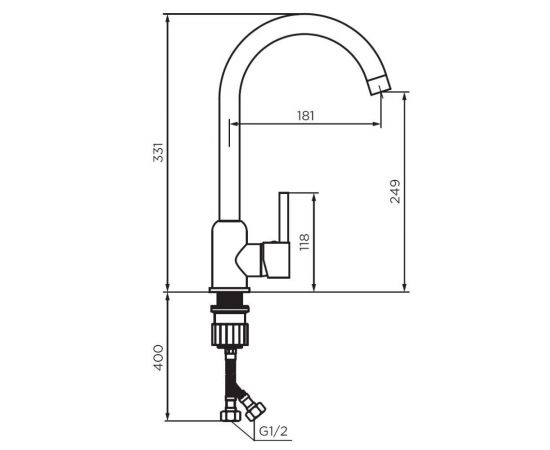 Смеситель для кухни Dorff Logic D3007033_, изображение 7