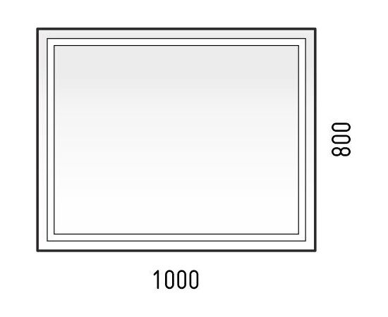 Зеркало Corozo LED Барго 1000х800 сенсор_, изображение 4