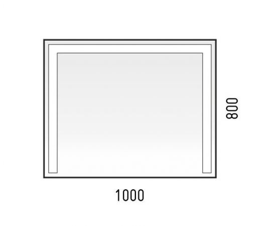 Зеркало Corozo LED Алано 1000х800 сенсор_, изображение 5