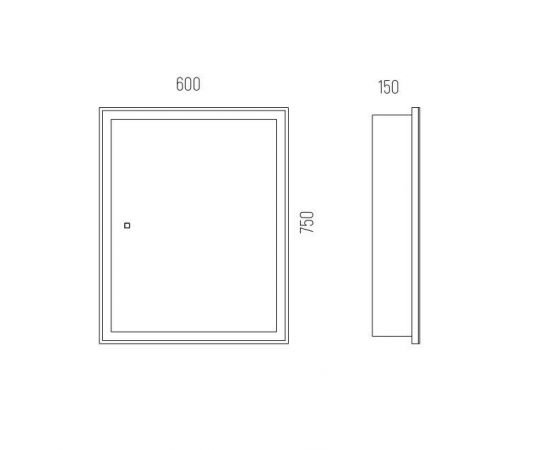 Зеркало-шкаф Corozo LED Толедо 60/С универсальное белое_, изображение 5