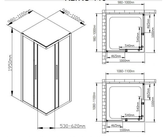 Душевой уголок AvaCan KB 100-110_, изображение 10