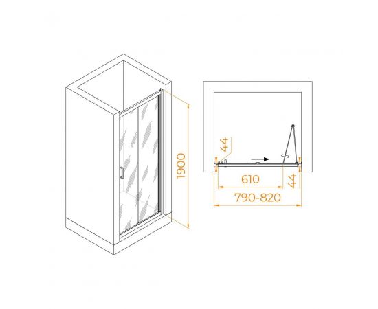 Душевая дверь RGW PA-21B 80_, изображение 6